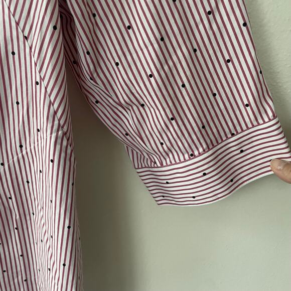 Chico’s Size XXL Pin Striped red white buttondown - Picture 6 of 10
